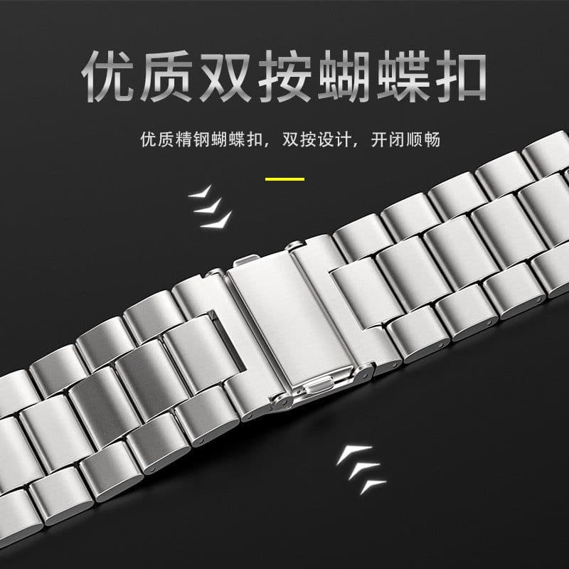 image-Xia Yang Universal Apple Watch 7 Steel Strap - Silver 42mm