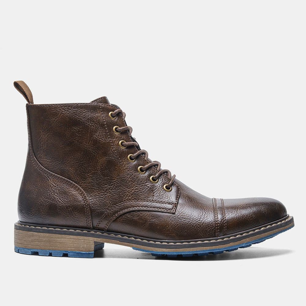 image-Martin Boots Men PU Leather Winter Black