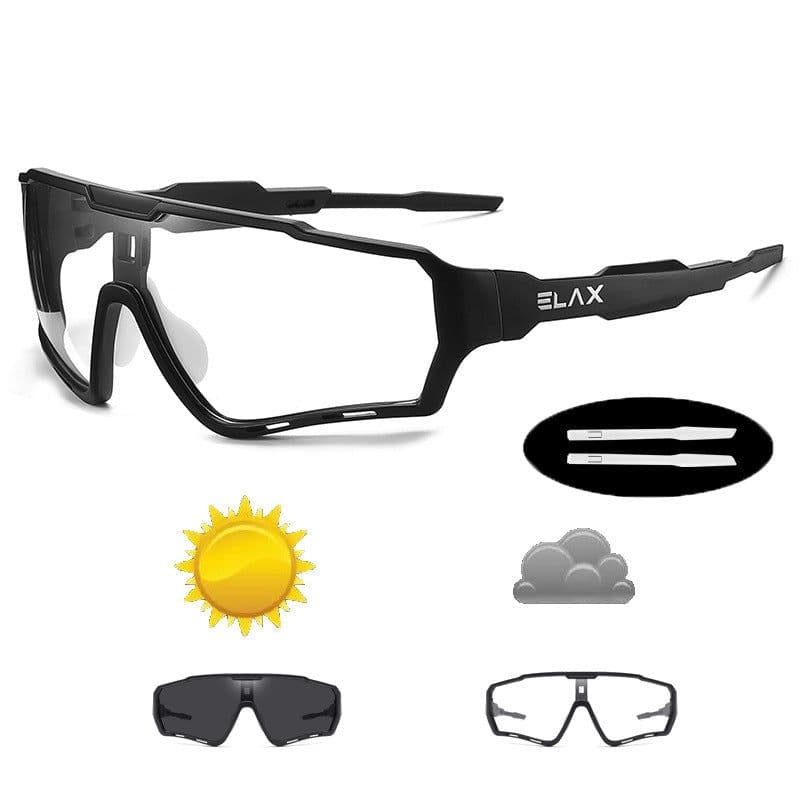 image-ELAX Cycling Glasses Color-Changing Windproof AP