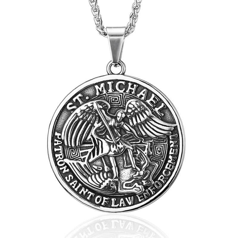 image-God of War Pendant Necklace - Stainless Steel Greek Angel Retro Design