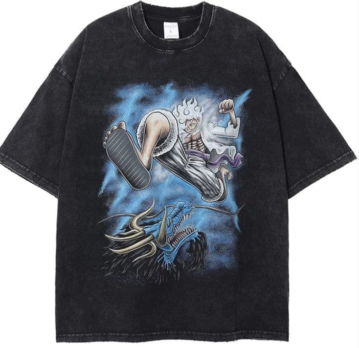 image-Cuifu Anime Print T-Shirt - Dark Retro Short Sleeve