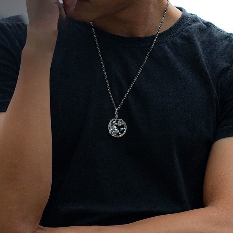 image-Medusa Snake Pendant Necklace - Copper Unisex Hip Hop