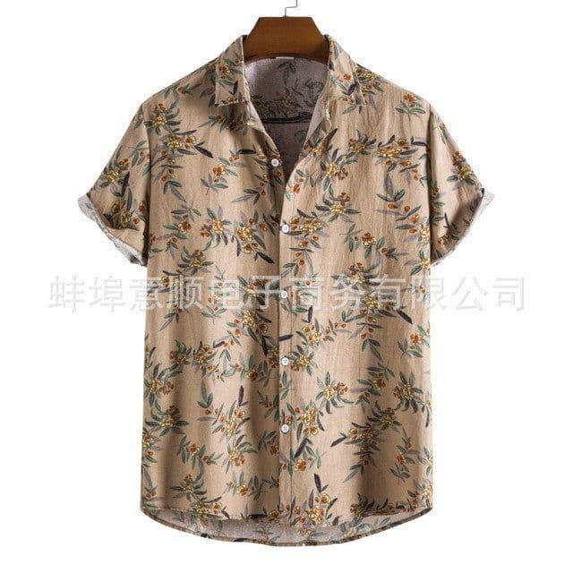 image-Hawaiian Floral Short-Sleeved Shirt, XXL, Machine Washable