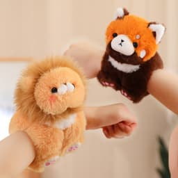 image-Zoo Red Panda Plush Toy - Animal Bracelet Slap Ruler Gift for Kids
