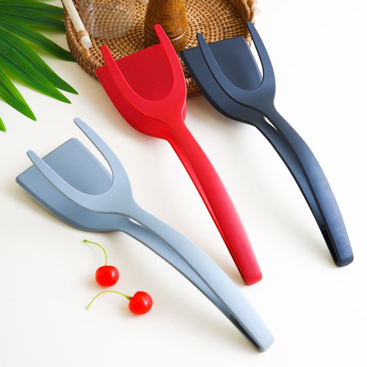 image-Baihua Two-in-One Nylon Cooking Spatula Set - Black