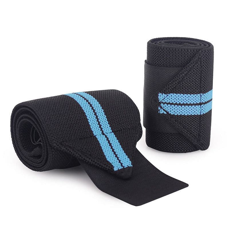 image-Sports Compression Wrist Wraps - Men's & Women's Elastic Wrist Guards 53CM White Red Stripe