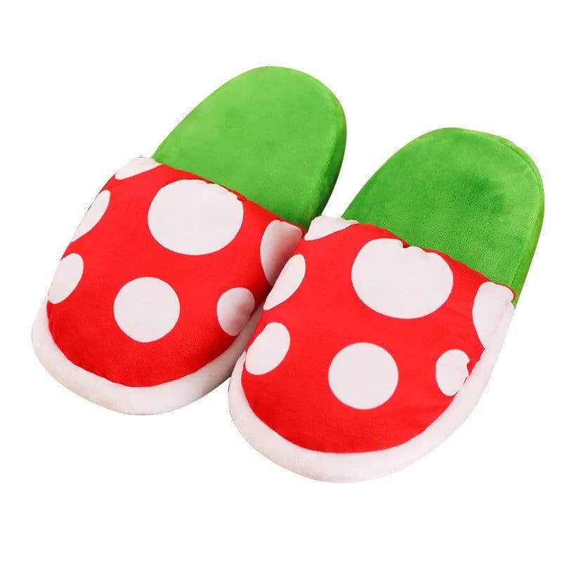 image-Cross-border mario slippers Mario game surrounding cannibal slippers warm home cute cotton shoes