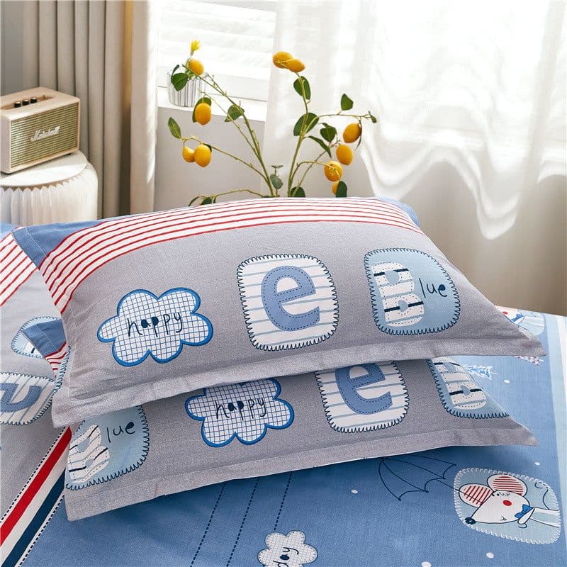 image-Spot Cotton Pillowcase - Cartoon Print Skin-Friendly