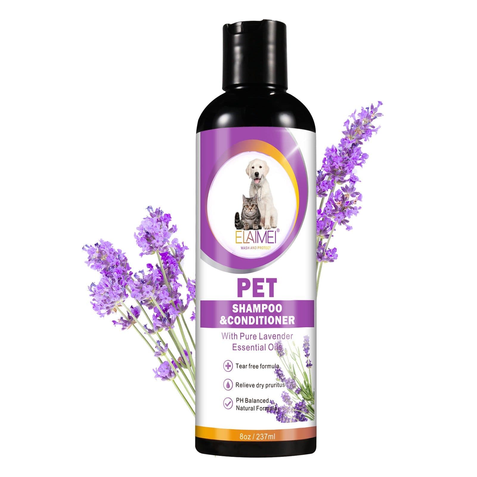 image-Elaimei Long Lasting Dog Shampoo - Pet Shower Gel Fragrance Decontamination
