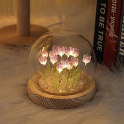 image-Tulip Night Light DIY Material Pack - Glass Desktop Lamp