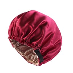 image-Satin Shower Cap - Deep Purple, Elastic, Unisex, One Size, Popular in Europe and America