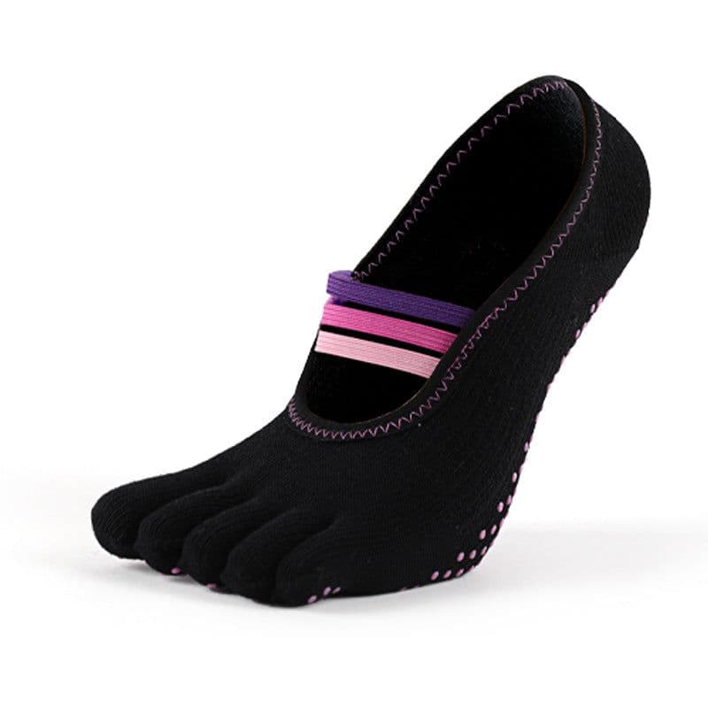 image-Yoga Socks - Colorful Gradient, Non-Slip, Aerobics