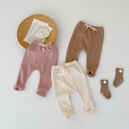 image-Engepapa Baby Trousers - Apricot Cotton 0-1Y