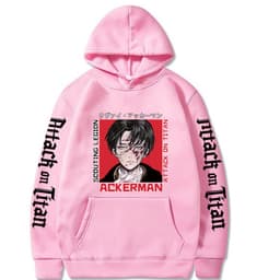 image-Attack on Titan Hooded Sweatshirt - Pink XXL