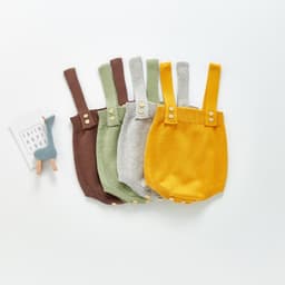image-Angu 2023 Fall Romper - Mustard Unisex Kids Jumpsuit 1-3Y 80-100cm