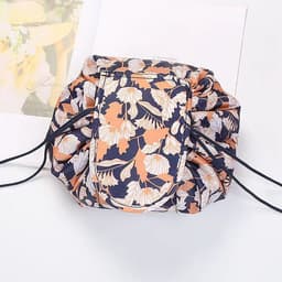 image-Rishang Cosmetic Bag - Navy Blue Flamingo Oxford