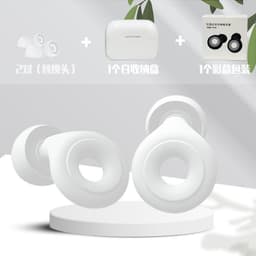 image-Silicone Earplugs Swimming Waterproof White