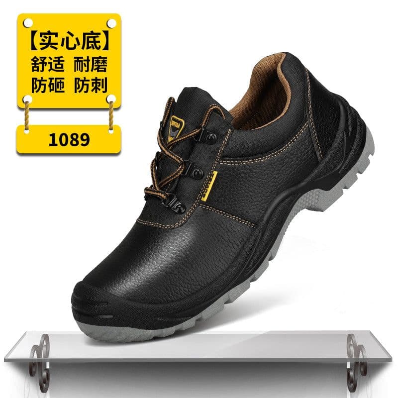 image-Safety Work Shoes Men High-Top Steel Toe Anti-Smash
