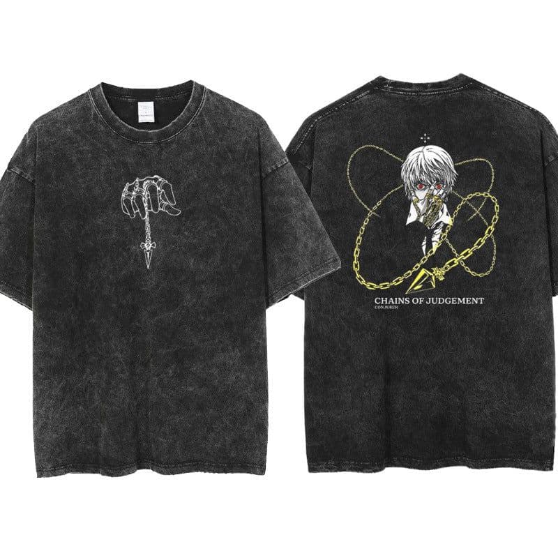 image-Black Cartoon T-Shirt, Breathable, XXXL, Loose Fit, Men's