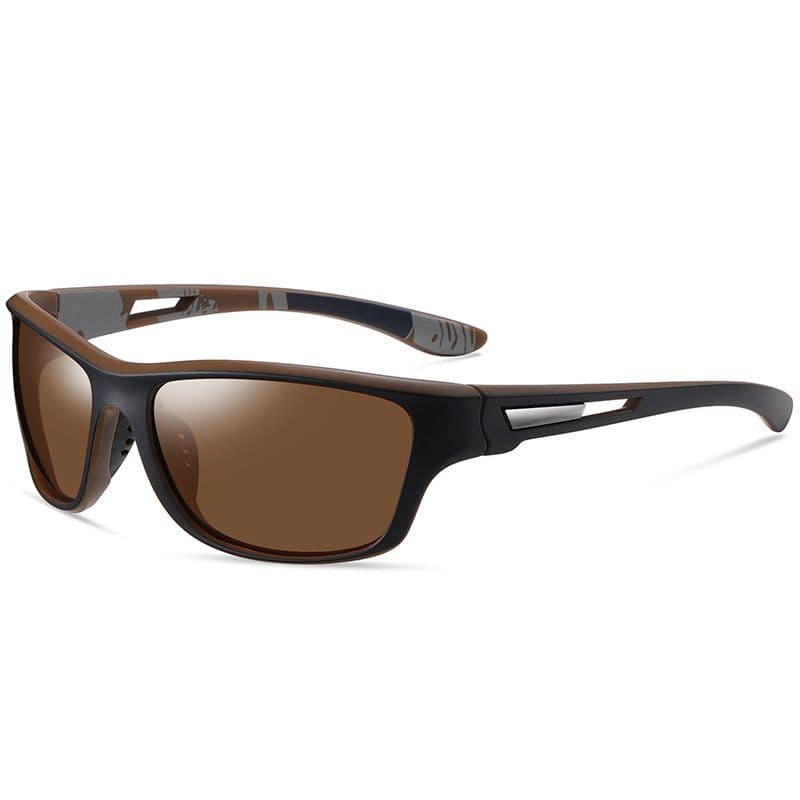 image-AORON Polarized Sports Sunglasses - Yellow Lens Black Frame