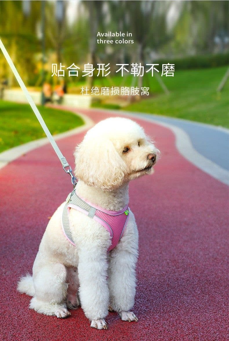 image-Zenji Pink Chest Harness Vest for Dogs & Cats - Reflective