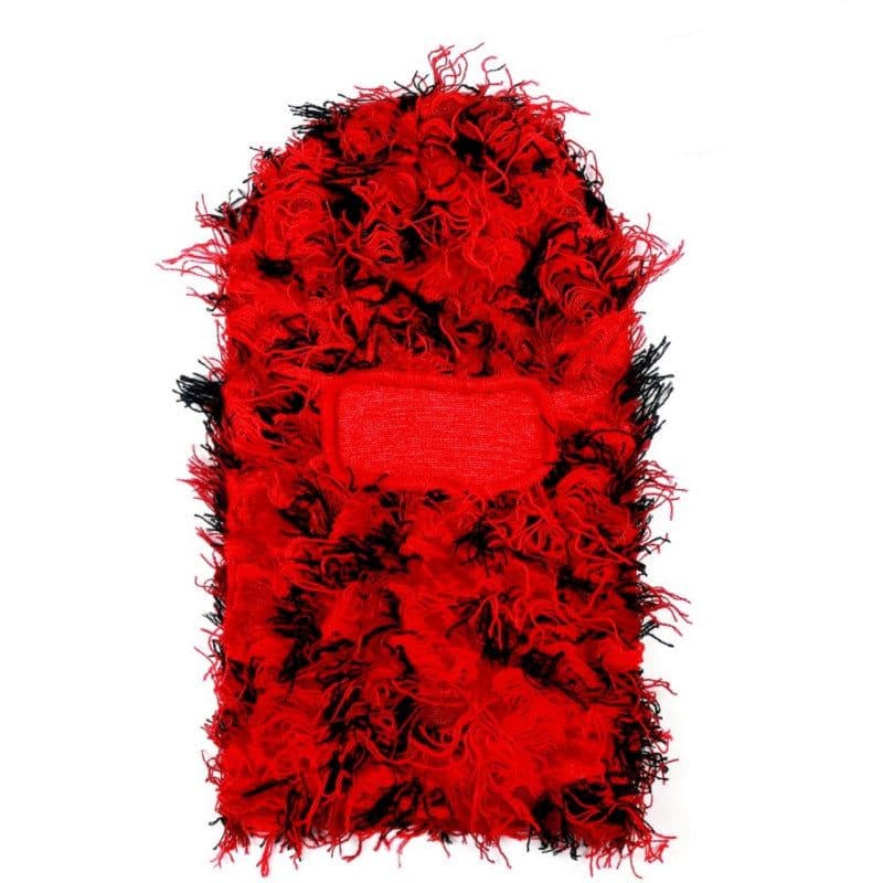 image-Camouflage Knitted Balaclava Hat - Polyester Coffee