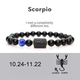 image-Constellation Bracelet - 8mm Natural Stone Agate Beads Unisex