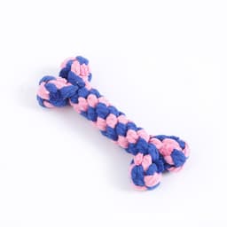 image-Cotton Rope Dog Teeth Cleaning Toy - Green and White