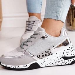 image-Women Leopard Print Lace Up Thick Sole Casual Shoes 43