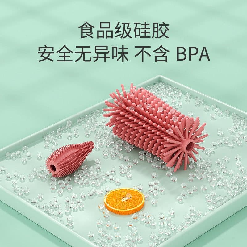 image-Silicone Bottle Brush Set - Baby Pacifier & Straw Cleaning Rotating Brush