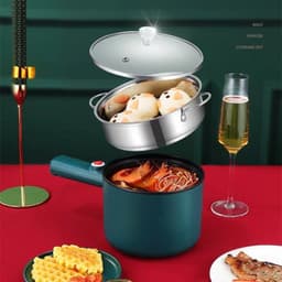 image-Electric Hot Pot - Stainless Steel Double Layer Non-Stick
