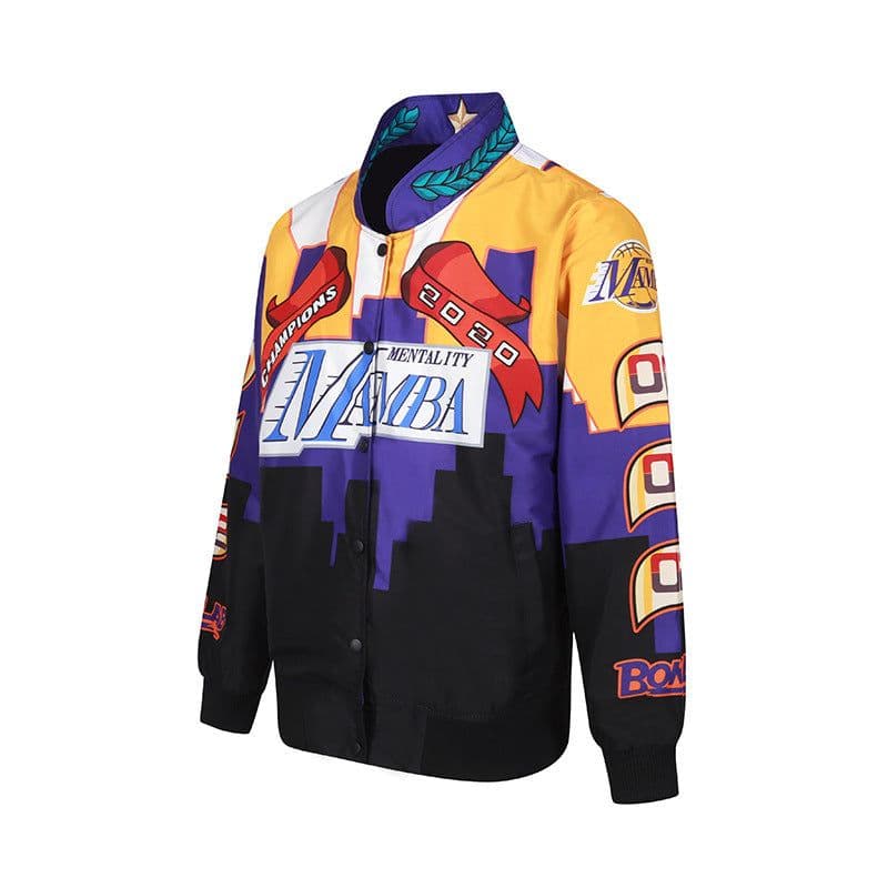 image-Giraffe Digital Print Hooded Jacket - Black Slim Fit