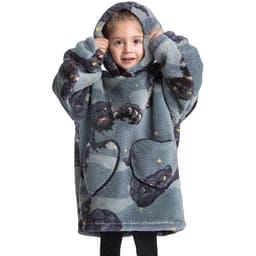 image-Blanket Hoodie Kids - Avocado Green Oversized
