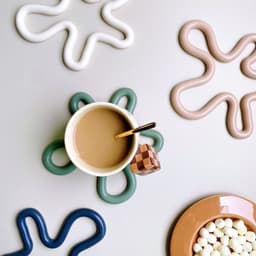 image-Silicone Placemats - Heat Resistant Coasters Coffee Mats