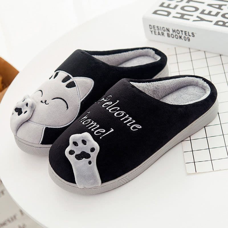 image-Cotton Slippers Women Men Couple Unisex Warm