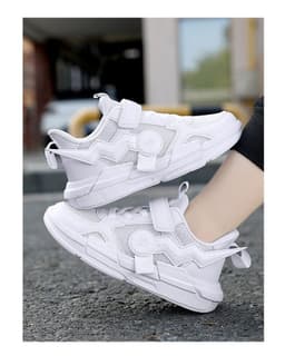 image-Autumn middle and big children's shoes boys sports shoes primary school students single mesh children's shoes boys travel shoes mound tail foreign trade