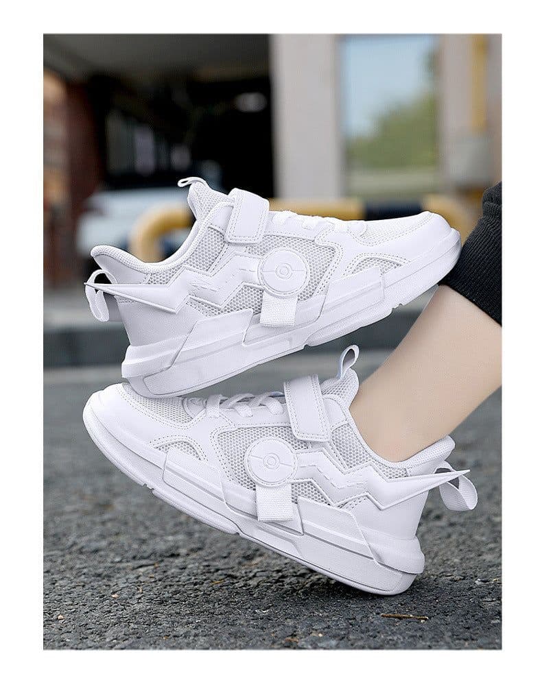 image-Autumn middle and big children's shoes boys sports shoes primary school students single mesh children's shoes boys travel shoes mound tail foreign trade