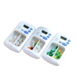 image-Smart Pill Box Timer Reminder - White 9x5.5x2cm