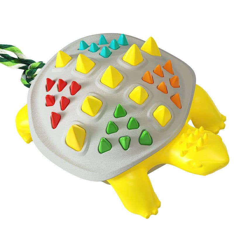 image-Dog Frisbee Toy - UFO Interactive Throw Coffee Yellow