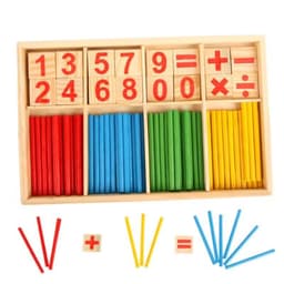 image-Long Way Wooden Number Counting Sticks 23.5cm
