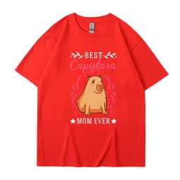 image-Cross-border independent station new summer cartoon cute Harajuku style printed cotton short-sleeved men's and women's T-shirt tops