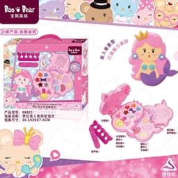 image-Kids Makeup Toy Suitcase - Princess Makeup Set for Girls 7-14 Years Old - Birthday Gift