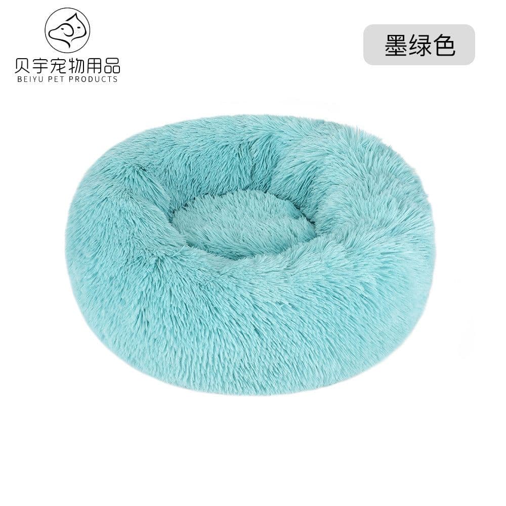 image-Plush cat litter kennel round removable and washable kennel winter warmth pet supplies bed dog bed kennel
