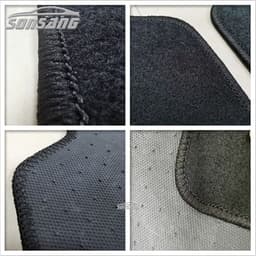 image-Car Floor Mats Set 4-Piece Universal Suede Black