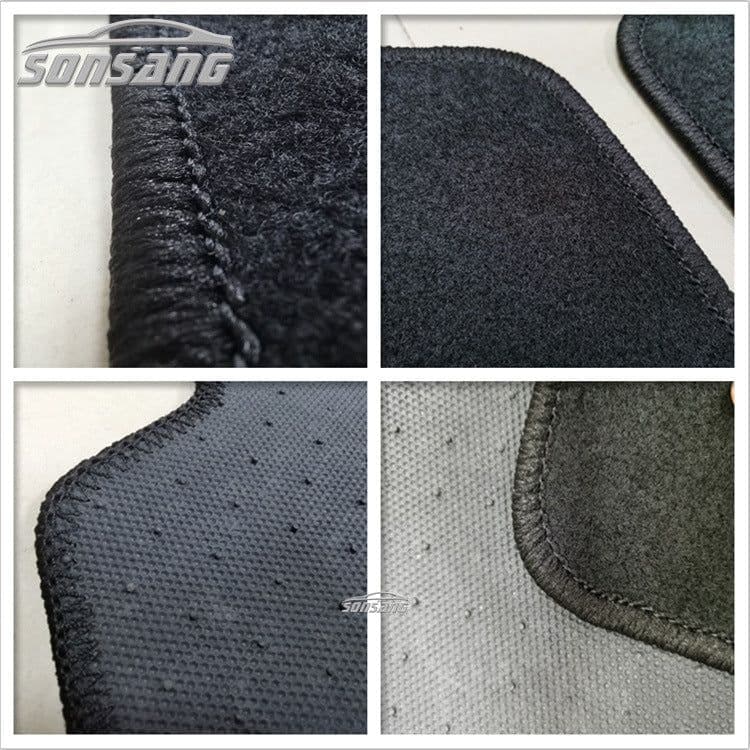 image-Car Floor Mats Set 4-Piece Universal Suede Black