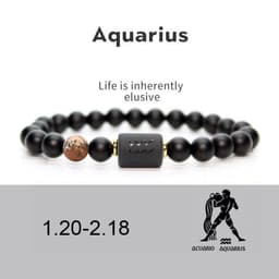 image-Constellation Bracelet - 8mm Natural Stone Agate Beads Unisex