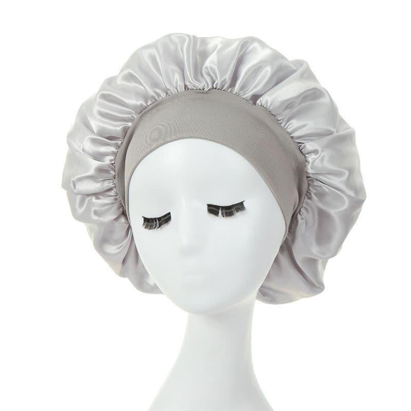 image-Amazon hot selling wide strip wide brim high elastic headband night cap ladies chemotherapy cap hair care cap