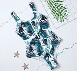 image-Women's Star Striped One-Piece Swimsuit XL