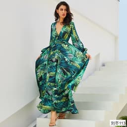 image-Women's Long Dress - Purple Big Pendulum M