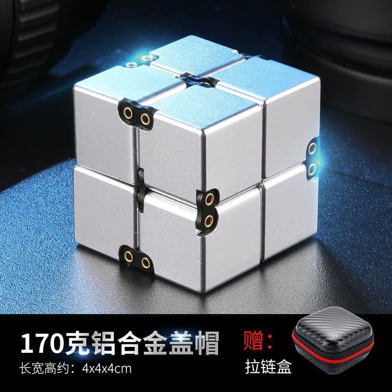 image-Yijie Metal Rubik's Cube - 155g Alloy Flip Toy, Golden Cap, Multi-Cap
